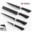 4db-os ProInstrument SWISS-Q NamiutsuShark SZUPERÉLES TAPADÁSMENTES KÉSKÉSZLET PP TPR bevonattal KERÁMIA BEVONATÚ KÉS