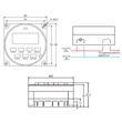 12V DC / 230V BEÉPÍTHETŐ 16x NAPI - HETI DIGITÁLIS KAPCSOLÓÓRA PROGRAMOZHATÓ IDŐZÍTŐ 16A TIMER 1 perc-168 óra 110-250V IDŐKAPCSOLÓ