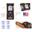 TackLife 2xLibellas LÉZERES TÁVOLSÁGMÉRŐ 100 memória LCD 4 SOROS DIGITÁLIS IP54 vízálló 0,05 - 40m távolságmérés 