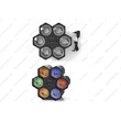 6 tagú 126db RGB LED FÉNYORGONA HANGVEZÉRELT + KÉZIVEZÉRELT FUTÓFÉNY LED-es