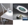 SMD 90 LED-es ÁLLVÁNYOS GÖRGŐS NAGYÍTÓS LÁMPA 5 dioptria 130mm NAGYÍTÓ MUNKALÁMPA GÖRGŐS