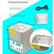 DigitaL40K INOX Heating IPARI 2 Literes 70W ULTRAHANGOS TISZTÍTÓ GÉP + MELEGÍTŐ FUNKCIÓVAL 20-80°C HŐFOKSZABÁLYZÓS DIGITÁLIS MOSÓ 5 programos