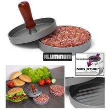 NonStick HAMBURGER FORMA NYOMÓ DARÁLTHÚS GRILL HÚSPOGÁCSA BBQ FORMÁZÓ ALAKÍTÓ TAPADÁSMENTES 12cm ALUMÍNIUM PRÉS