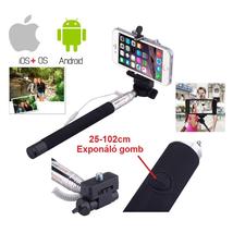 Exponáló SELFIE BOT TÁVKIOLDÓVAL 25-102cm FEKETE vezetékes FÉNYKÉPEZŐ SZELFI MOBILTELEFON MONOPOD ÁLLVÁNY TÁVKIOLDÓVAL