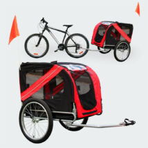 Kerékpáros pótkocsi - kisállatszállító - kutyák szállítására alkalmas utánfutó - kutyabicikli esővédővel