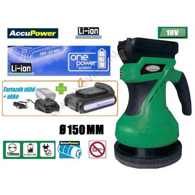 18V akkus polírozó gép 150mm akkuval töltővel