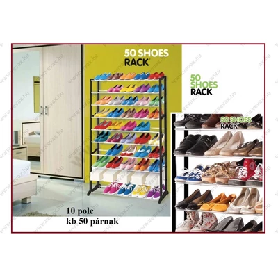 50 párnak HELYTAKARÉKOS CIPŐTARTÓ ÁLLVÁNY CIPŐTÁROLÓ Shoes Rack CIPŐÁLLVÁNY