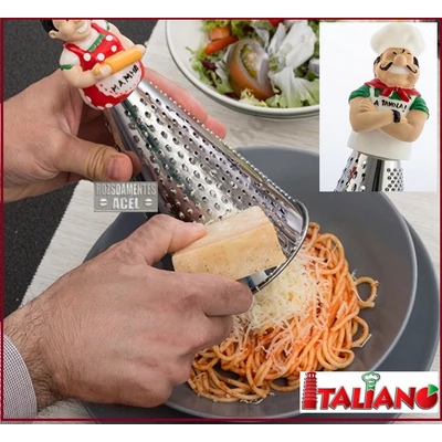 ItalianO FIGURÁS SAJTRESZELŐ 3 TIPUSÚ 22cm KÚP ALAKÚ ROZSDAMENTES