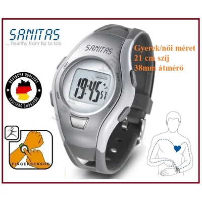 SANITAS / BEURER SPM 10 PULZUSMÉRŐ KARÓRA EKG PONTOSSÁGÚ SZENZOROS ÉRINTŐS SPORTÓRA gyerek / női 2 év GARANCIA