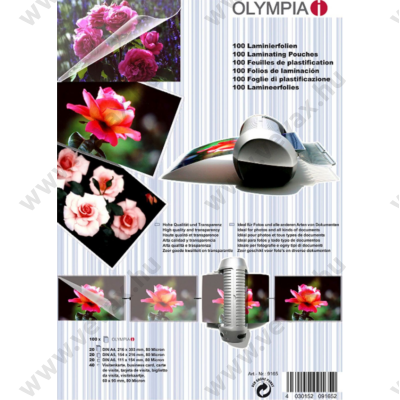 Olympia lamináló fólia készlet 100 db-os, 80 micron