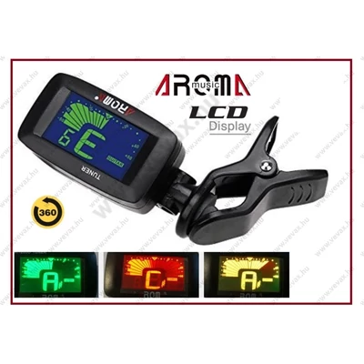 AromA CSIPTETŐS DIGITÁLIS GITÁRHANGOLÓ KROMATIKUS GITÁR HANGOLÓ TUNER