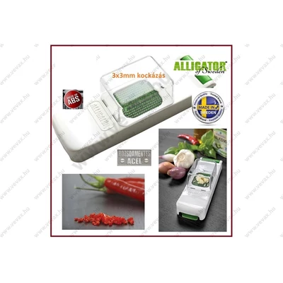 ALLIGATOR Pro FOKHAGYMAVÁGÓ 3x3mm KOCKÁZÓ HAGYMAVÁGÓ PAPRIKA APRÓ ZÖLDSÉGSZELETELŐ APRÍTÓ