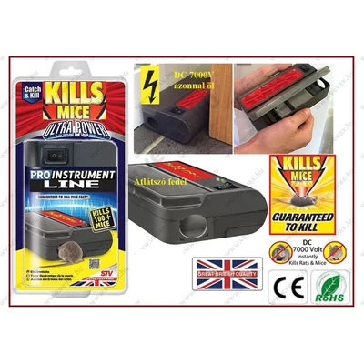 ELEKTROMOS 100% hatékony MouseKill AKKUS EGÉRFOGÓ AZONNAL ÖLŐ EGÉRCSAPDA RÁGCSÁLÓIRTÓ