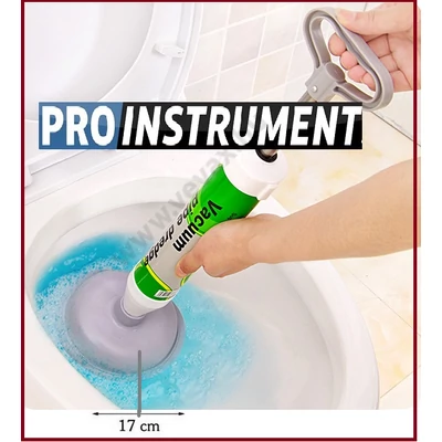 ProInstrument VÁKUUMOS LEFOLYÓCSŐ TISZTÍTÓ PUMPA SZIVATTYÚ WC cső lefolyótisztító