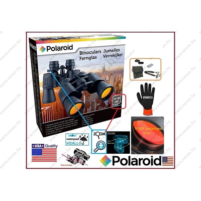 POLAROID 10-36x50 ZooM TÁVCSŐ nemesített RUBY PORRO PRIZMÁS UNIVERZÁLIS BINOKULÁRIS LÁTCSŐ TOKKAL 10x 36x50