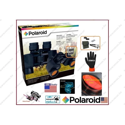 POLAROID 8x40 TÁVCSŐ nemesített RUBY PORRO PRIZMÁS UNIVERZÁLIS BINOKULÁRIS LÁTCSŐ TOKKAL