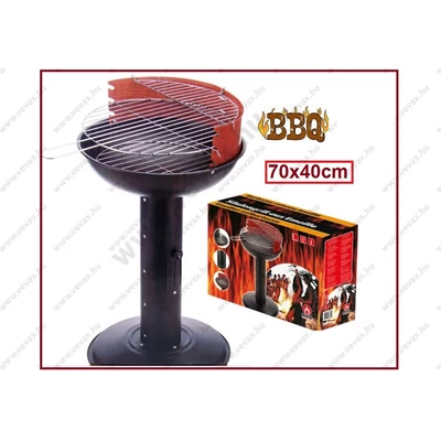 BBQ Collection KERTI GRILLEZŐ OSZLOP FASZENES ÁLLÓ GRILL GRILLSÜTŐ 70x40 BARBECUE