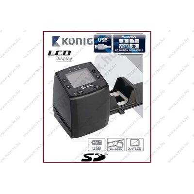KÖNIG 5MP LCD monitoros USB FILMSZKENNER 35mm DIGITALIZÁLÓ FILM ÉS DIA SZKENNER FILMOLVASÓ DIASZKENNER CSFILMSCAN200