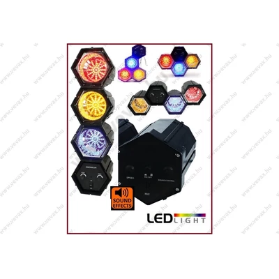 3 tagú LED FÉNYORGONA HANGVEZÉRELT FUTÓFÉNY
