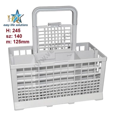 UNIVERZÁLIS MOSOGATÓGÉP EVŐESZKÖZ TARTÓ KOSÁR 245x140x125mm TÁROLÓ MOSOGATÓGÉPBE EVŐESZKÖZTARTÓ