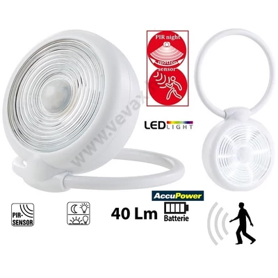 FELAKASZTHATÓ PIR MOZGÁSÉRZÉKELŐS 6x SMD LED LÁMPA ELEMES / AKKUS MOZGÁSÉRZÉKELŐ IRÁNYFÉNY ÉJJELI ÉJSZAKAI FÉNY