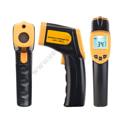 -50 +550°C LÉZERES INFRA HŐMÉRŐ PISZTOLY 12:1 OPTIKA DIGITÁLIS LCD KIJELZŐVEL INFRAVÖRÖS