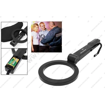 KÉZI FÉMKERESŐ DETEKTOR 15cm MÉLYSÉGIG KINCSKERESŐ BIZTONSÁGI BELÉPTETŐ FÉMDETEKTOR HANG - VIBRÁCIÓ + TOK