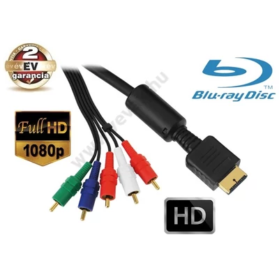 SONY Playstation 2 / 3 PS2 és PS3 KOMPONENS AV KÁBEL FULL HD 1080p YUV VEZETÉK 2 év GARANCIA
