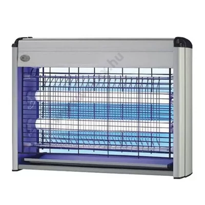 120m2 ELEKTROMOS ROVARCSAPDA UV -A 2x10W 20W DC 3000V rácsfeszültséggel ALUMÍNIUM HÁZBAN