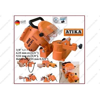 ATIKA LÁNCFŰRÉSZ LÁNC ÉLEZŐ 220W 1/4" - 3/8" LÁNCFŰRÉSZLÁNC LÁNCÉLEZŐ