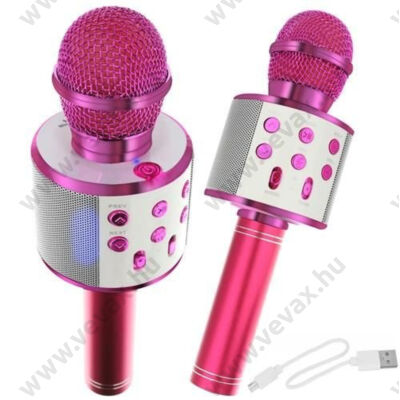 Karaoke mikrofon rózsaszín hangszóróval
