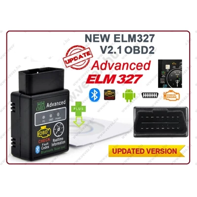 ELM327 ADVANCED továbbfejlesztett BLUETOOTH HIBAKÓDOLVASÓ OBD2 / EOBD VEZETÉK NÉLKÜLI DIAGNOSZTIKAI MŰSZER WIRELESS MULTIPROTOKOLL