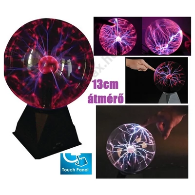 BASIC MÁGIKUS PLAZMAGÖMB LÁMPA 13cm gömbátmérő PLAZMA LÁMPA FÉNYEFFEKT