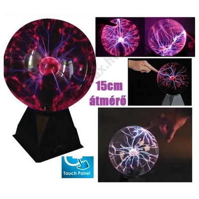 MIDDLE MÁGIKUS PLAZMAGÖMB LÁMPA 15cm gömbátmérő PLAZMA LÁMPA FÉNYEFFEKT