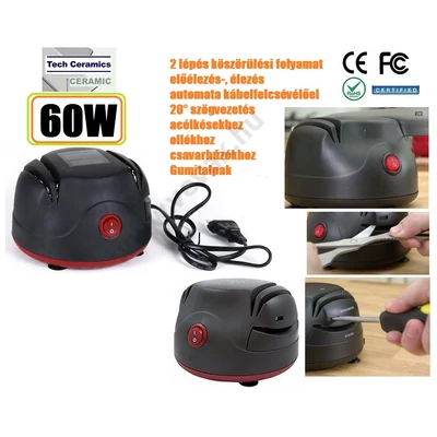Misaki 60W ELEKTROMOS KÉSÉLEZŐ OLLÓÉLEZŐ CSAVARHÚZÓ ÉLEZŐ GÉP 2 fokozatú KERÁMIA DUPLA KÖSZÖRŰVEL