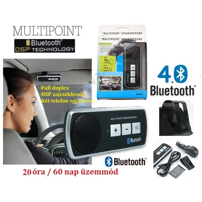 MultiPoint V4.0 AUTÓS - IRODAI BLUETOOTH DUPLEX KIHANGOSÍTÓ MOBILTELEFON HANGOSÍTÓ EDR / HSP / HFP 20/1000 óra